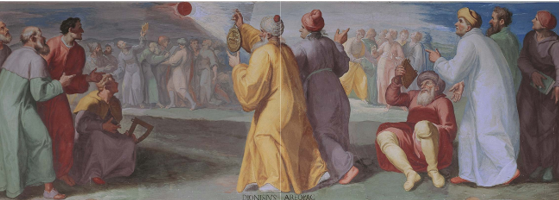 Dionisio Areopagita observando el eclipse  el día de la muerte de Cristo (1588-91