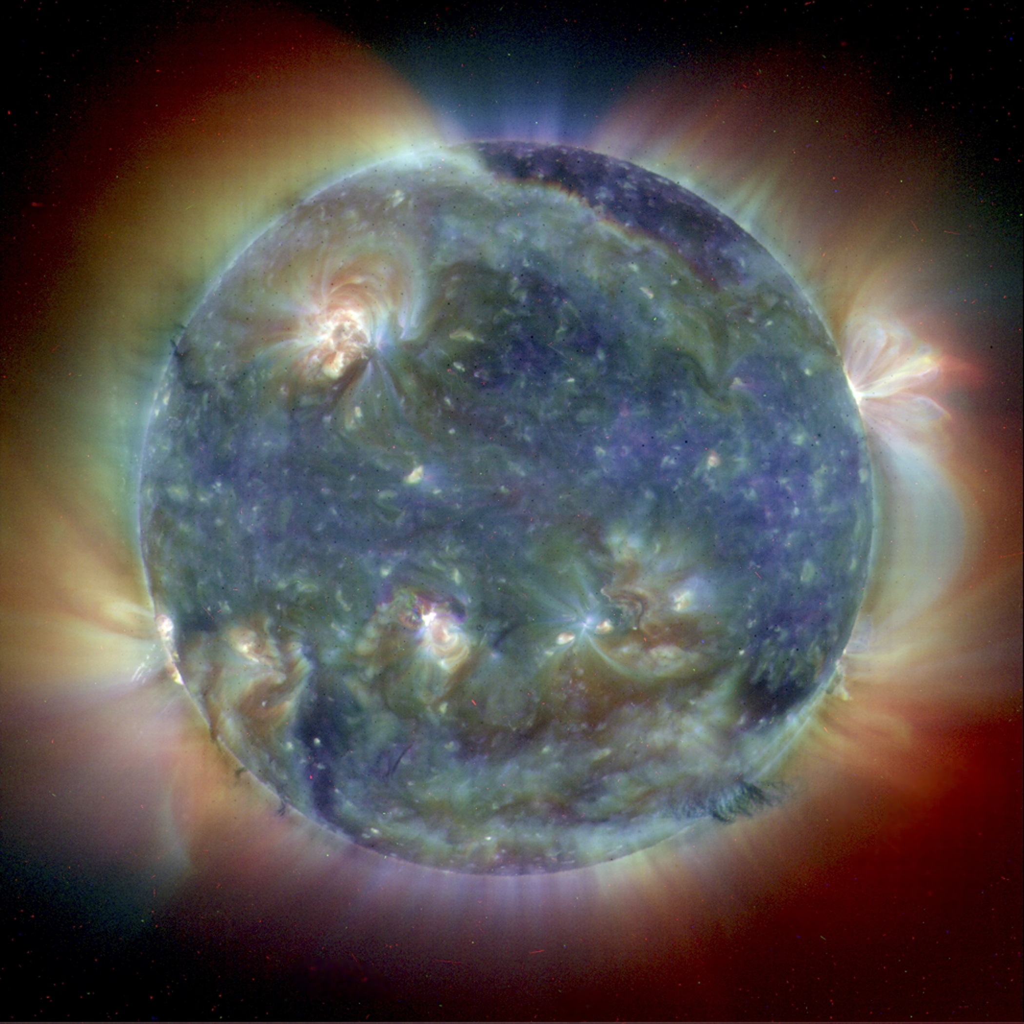 Imagen del sol en UV