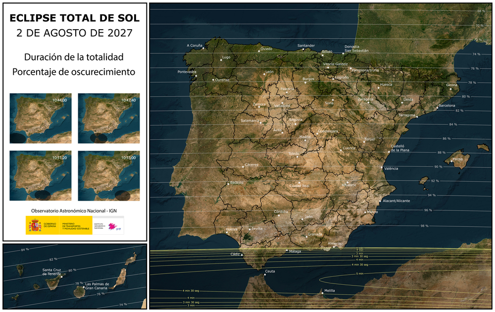 Eclipse del 2 e agosto en España