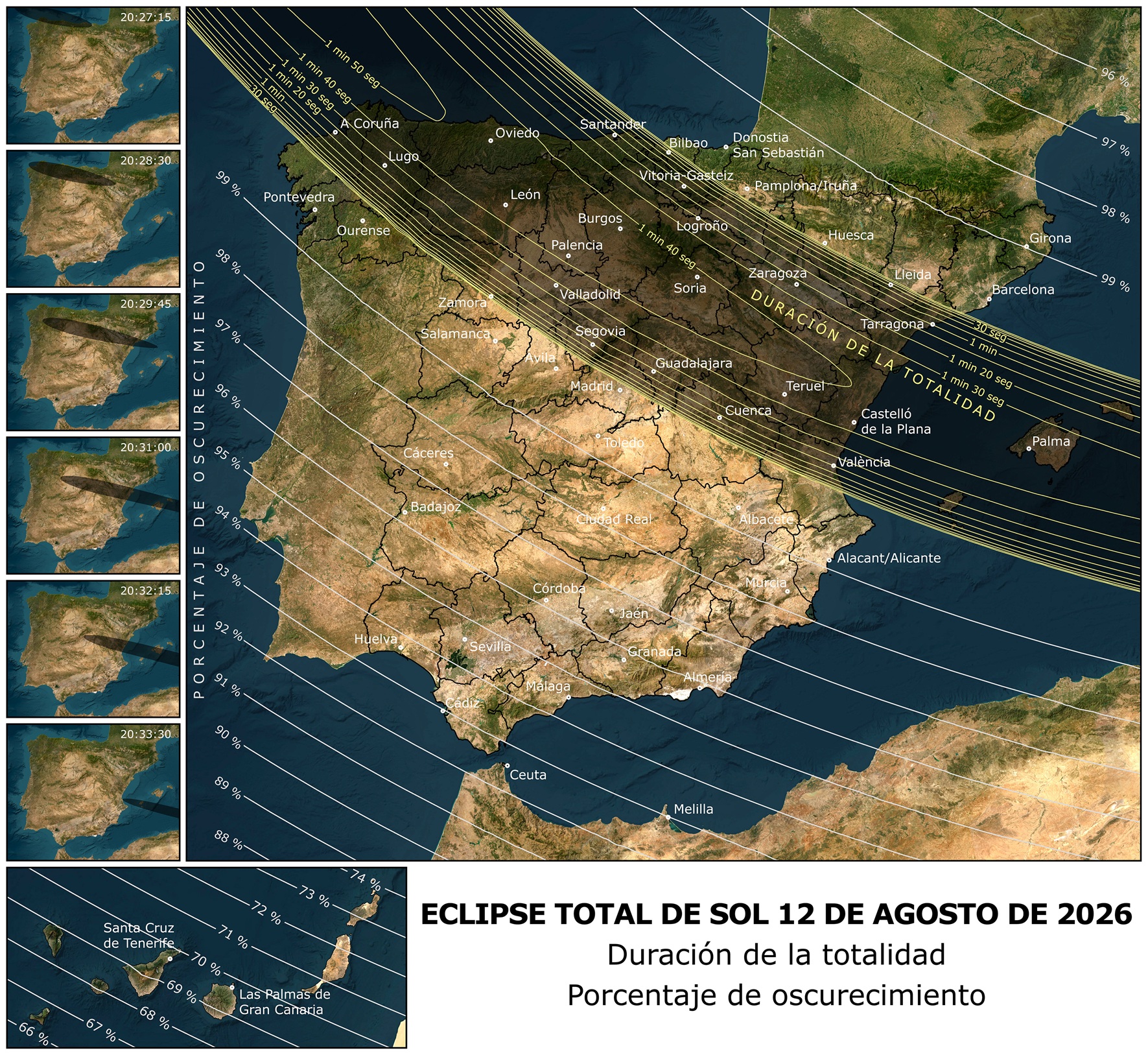 El eclipse total de Sol del 12 de agosto de 2026 en España.