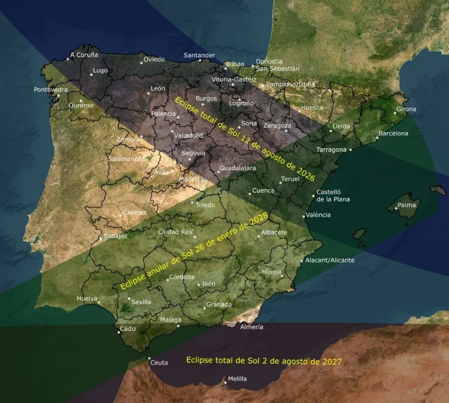 Tres eclipses ibéricos